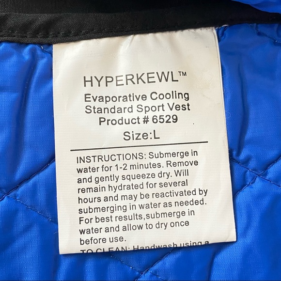 Techniche Hyperkewl Evaporative Cooling Vest Sports Outdoor Motorcycle Size L - Picture 9 of 15